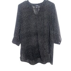 The Limited Women's Blouse XS Black White Casual Career Top‎